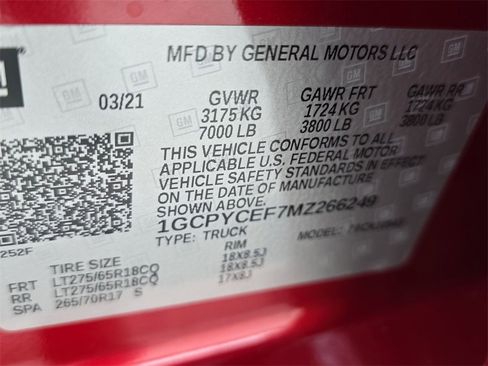 Certified 2021 Chevrolet Silverado 1500 Custom Trail Boss w/ Safety Confidence Package image 30