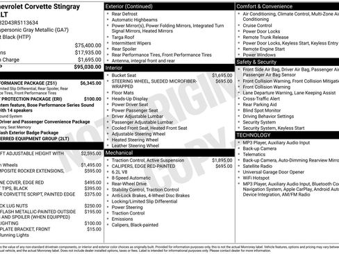 Used 2024 Chevrolet Corvette Stingray Preferred Cpe w/ Z51 Performance Package RWD image 35