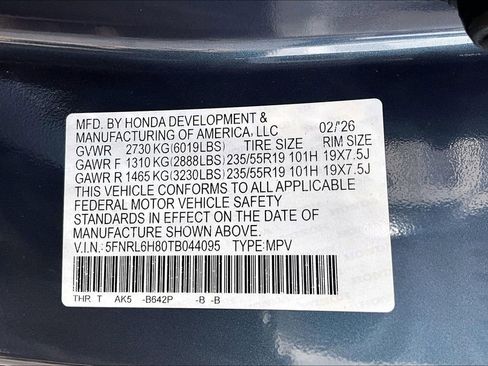 New 2026 Honda Odyssey Touring image 8