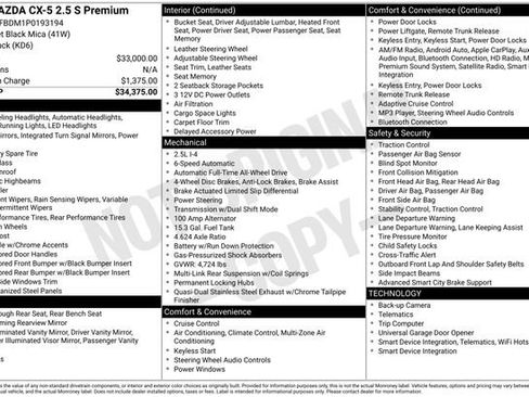 Certified 2023 MAZDA CX-5 AWD 2.5 S w/ Premium Package image 29