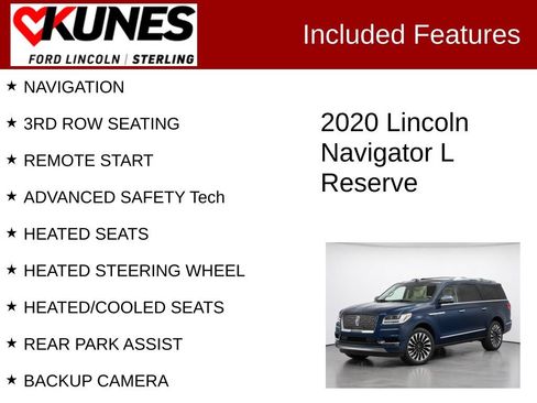 Used 2020 Lincoln Navigator L Reserve w/ Luxury Package AWD/4WD image 2
