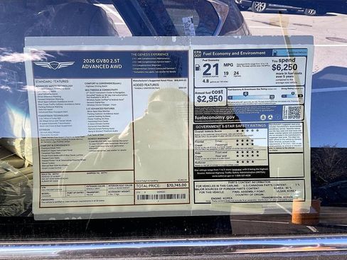 New 2026 Genesis GV80 2.5T Advanced image 13