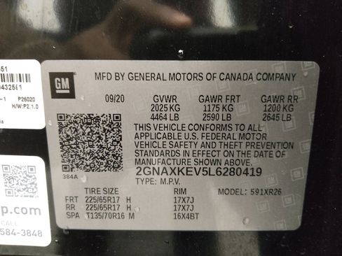 Used 2020 Chevrolet Equinox LT FWD image 33