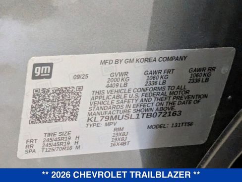 New 2026 Chevrolet TrailBlazer RS w/ Convenience Package image 38