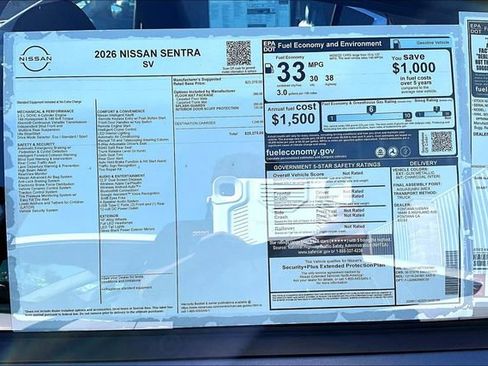 New 2026 Nissan Sentra SV image 12