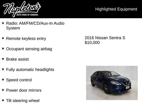 Used 2016 Nissan Sentra S w/ Protection Package image 15