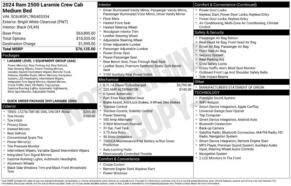Certified 2024 RAM 2500 Laramie AWD/4WD image 5