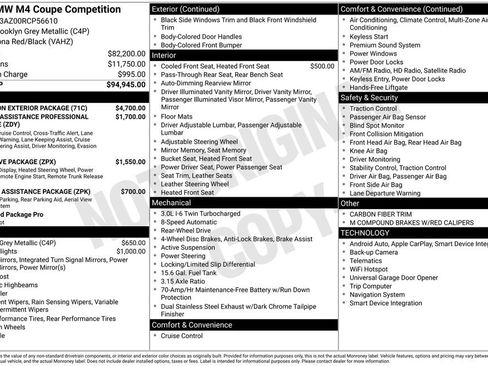 Used 2024 BMW M4 Competition w/ M Carbon Exterior Package image 1