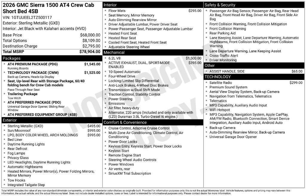 New 2026 GMC Sierra 1500 AT4 w/ AT4 Premium Package AWD/4WD image 35
