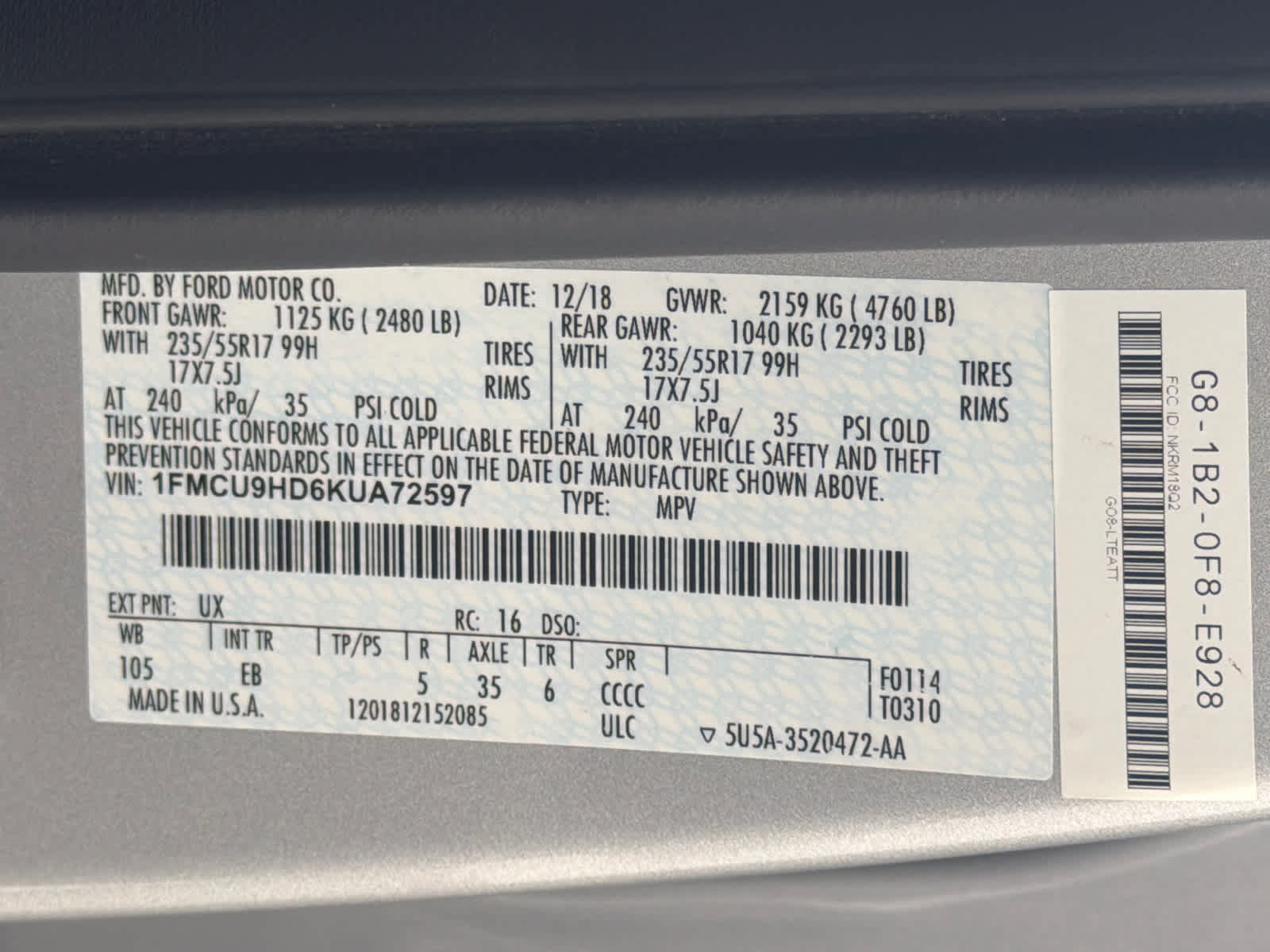 Used 2019 Ford Escape SEL AWD/4WD image 32