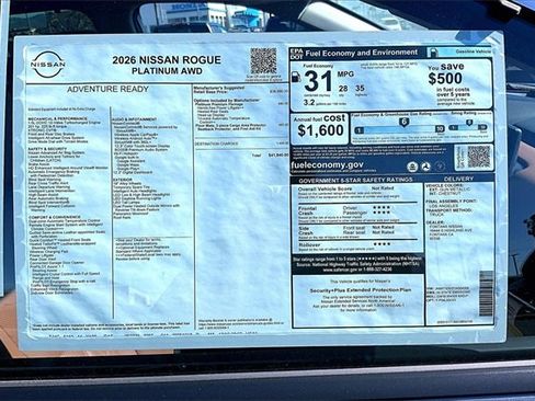 New 2026 Nissan Rogue Platinum image 14
