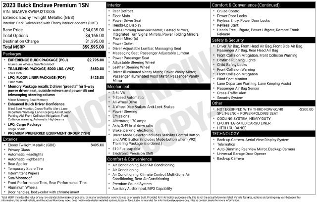 Used 2023 Buick Enclave Premium w/ Experience Buick Package AWD/4WD image 7