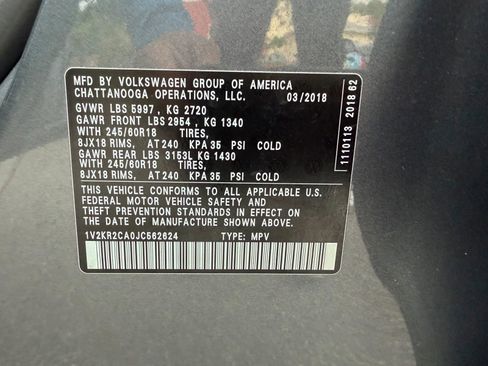 Used 2018 Volkswagen Atlas SE AWD/4WD image 44