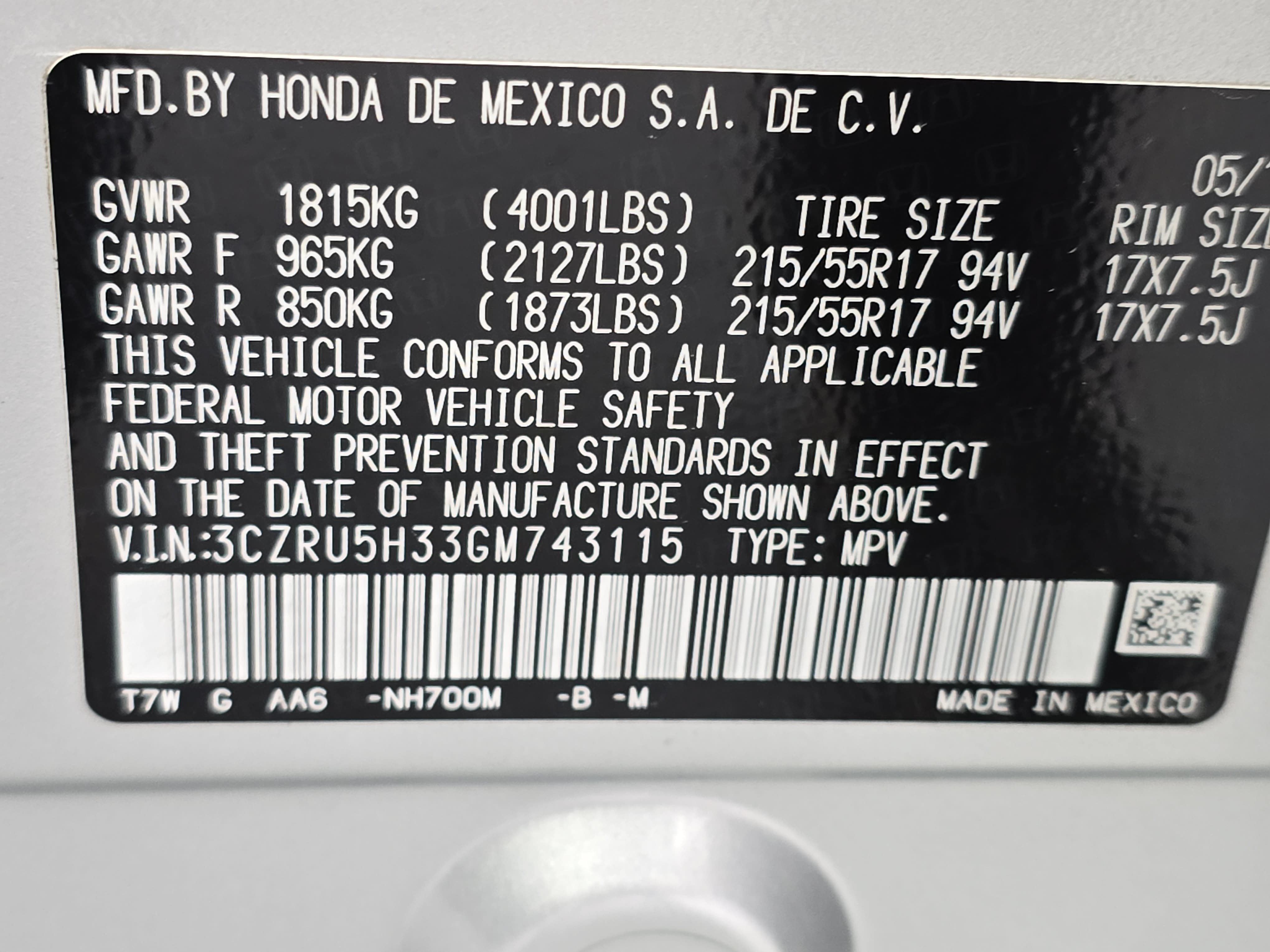 Used 2016 Honda HR-V LX image 33