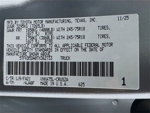 New 2026 Toyota Tundra SR image 16