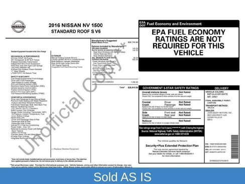 Used 2016 Nissan NV 1500 S w/ Power Package RWD image 25