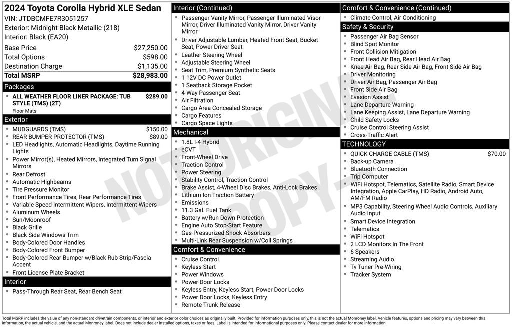 Certified 2024 Toyota Corolla XLE FWD image 27