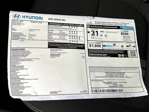 New 2026 Hyundai Venue SEL image 14