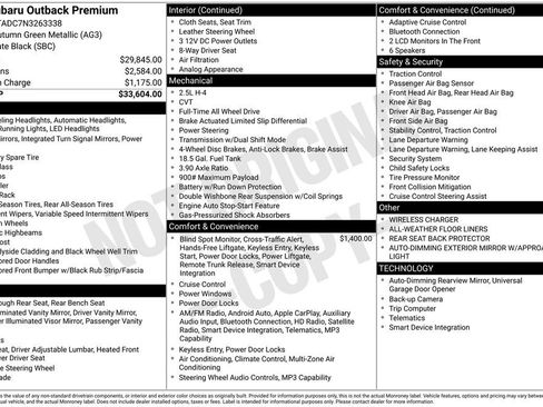 Used 2022 Subaru Outback Premium image 35