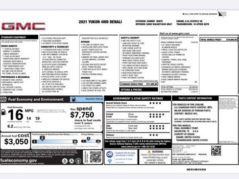 Used 2021 GMC Yukon Denali w/ Denali Premium Package image 37