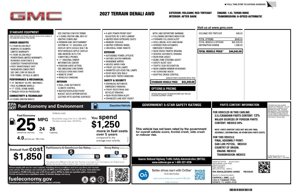 New 2027 GMC Terrain Denali AWD/4WD image 4