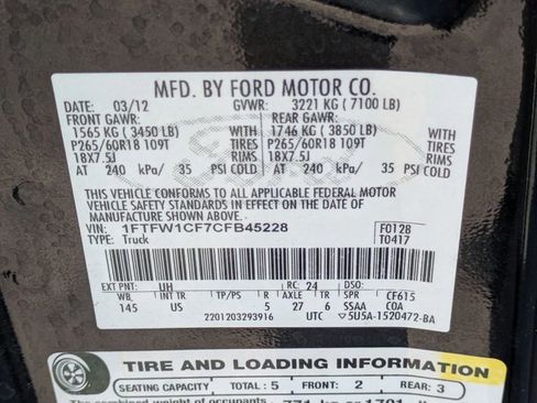 Used 2012 Ford F150 XLT w/ XLT Chrome Pkg image 16