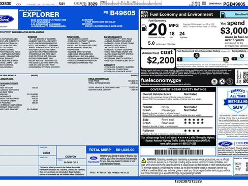 Used 2023 Ford Explorer Platinum w/ Technology Package image 11