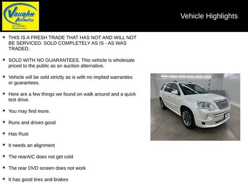 Used 2012 GMC Acadia Denali AWD/4WD image 2