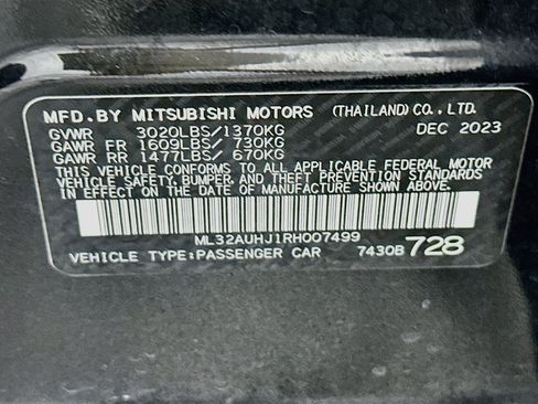 Used 2024 Mitsubishi Mirage ES FWD image 12