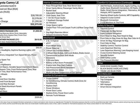 Used 2025 Toyota Camry LE w/ Convenience Package FWD image 31