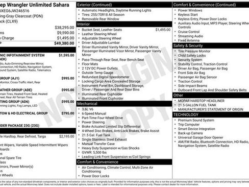 Used 2018 Jeep Wrangler Unlimited Sahara image 32