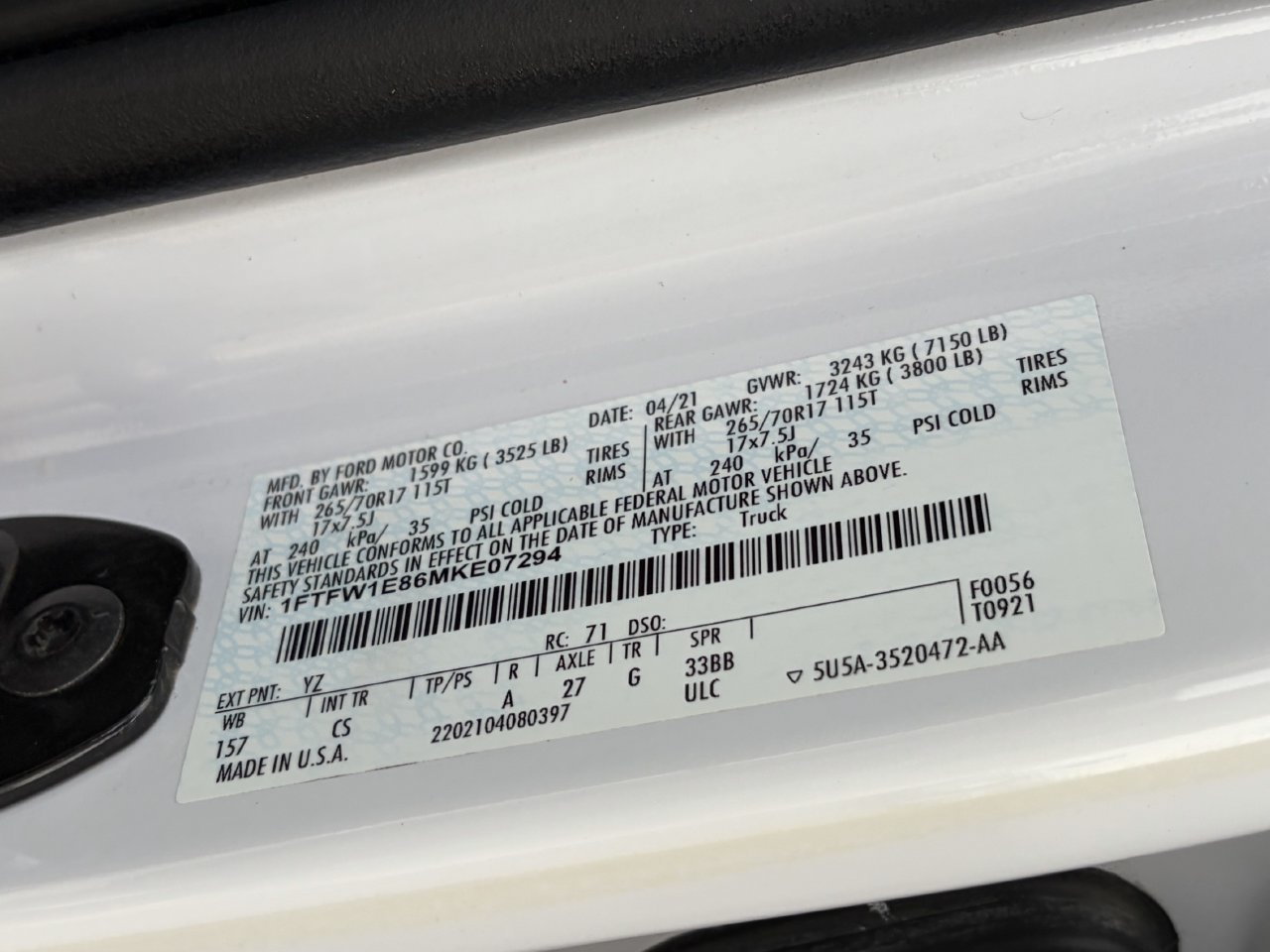 Used 2021 Ford F150 XL w/ Equipment Group 101A High AWD/4WD image 43