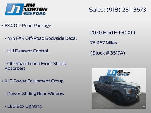 Used 2020 Ford F150 XLT w/ Equipment Group 302A Luxury AWD/4WD image 13