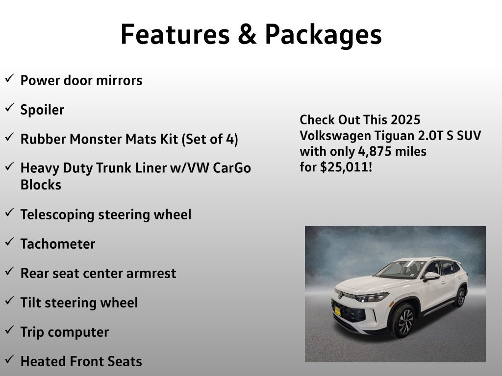 Used 2025 Volkswagen Tiguan S AWD/4WD image 21