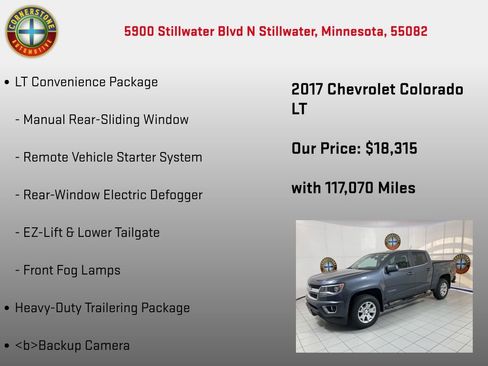 Used 2017 Chevrolet Colorado LT w/ LT Convenience Package image 5
