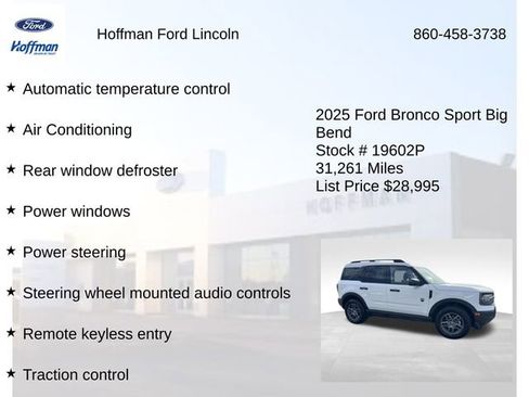 Used 2025 Ford Bronco Sport Big Bend AWD/4WD image 12
