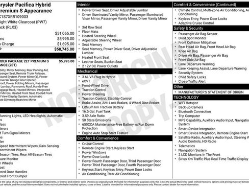 Used 2024 Chrysler Pacifica Premium FWD image 9