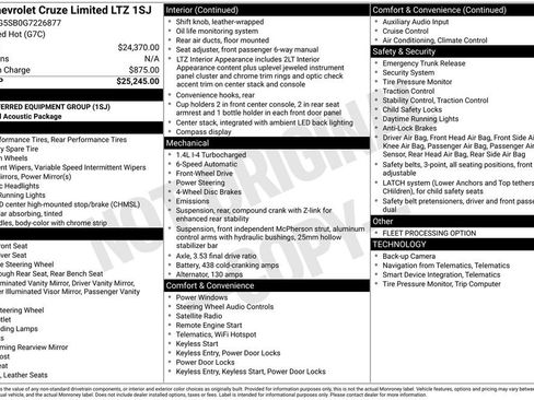 Used 2016 Chevrolet Cruze LTZ FWD image 2
