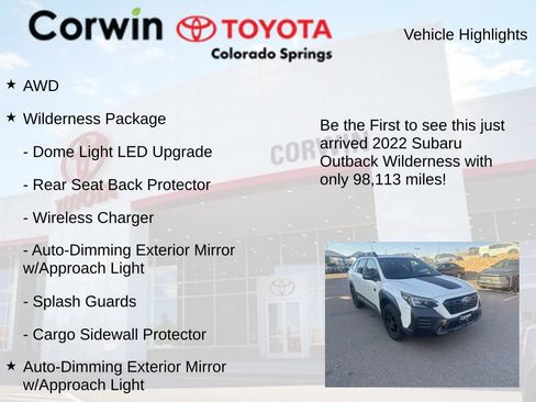 Used 2022 Subaru Outback Wilderness w/ Wilderness Package AWD/4WD image 4