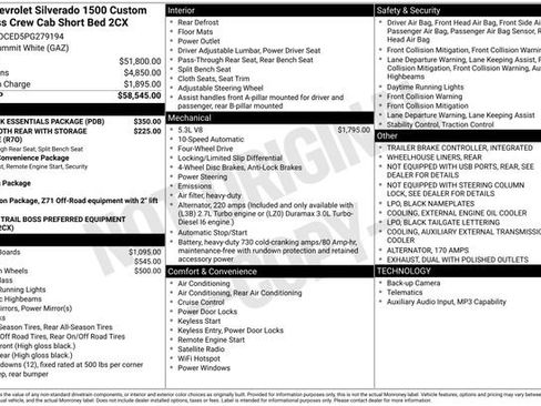 Used 2023 Chevrolet Silverado 1500 Custom Trail Boss w/ LPO, Dark Essentials Package image 2