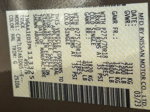 Used 2023 Nissan Titan PRO-4X w/ Off Road Protection Package image 14