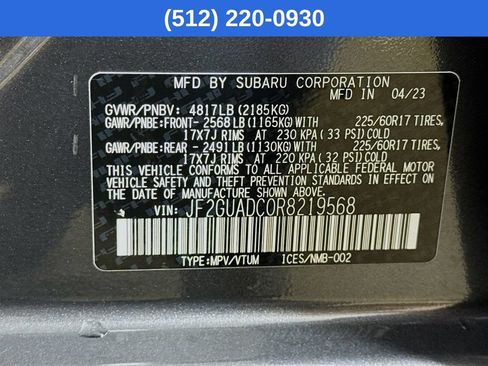Used 2024 Subaru Crosstrek 2.0i Premium AWD/4WD image 41