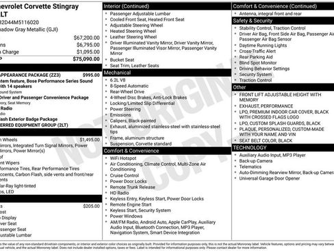 Used 2021 Chevrolet Corvette Stingray Preferred Cpe w/ Engine Appearance Package image 3