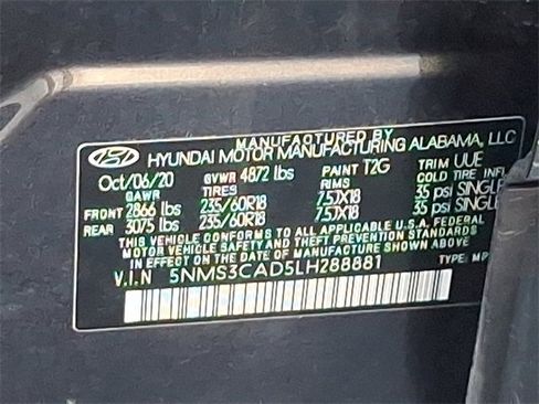 Used 2020 Hyundai Santa Fe SEL w/ Convenience + Premium Package image 26