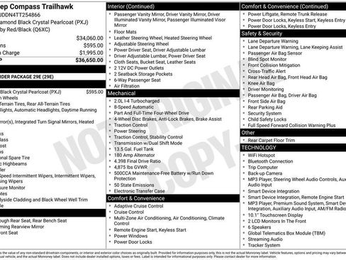New 2026 Jeep Compass Trailhawk AWD/4WD image 28