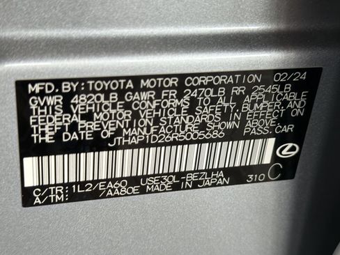 Certified 2024 Lexus IS 500 w/ Accessory Package RWD image 29