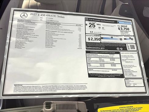 New 2027 Mercedes-Benz E 450 4MATIC Sedan image 18