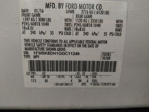 Used 2016 Ford Explorer XLT w/ Equipment Group 202A AWD/4WD image 33