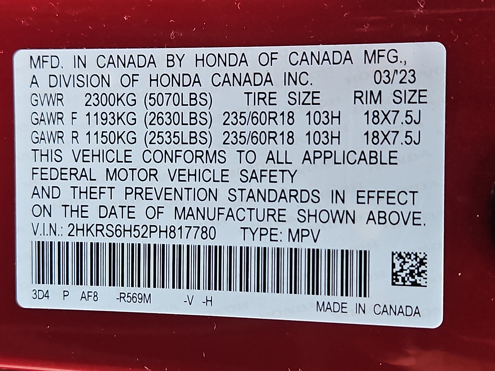Certified 2023 Honda CR-V Sport image 29