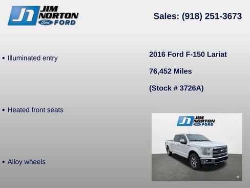 Used 2016 Ford F150 Lariat w/ Equipment Group 502A Luxury AWD/4WD image 13